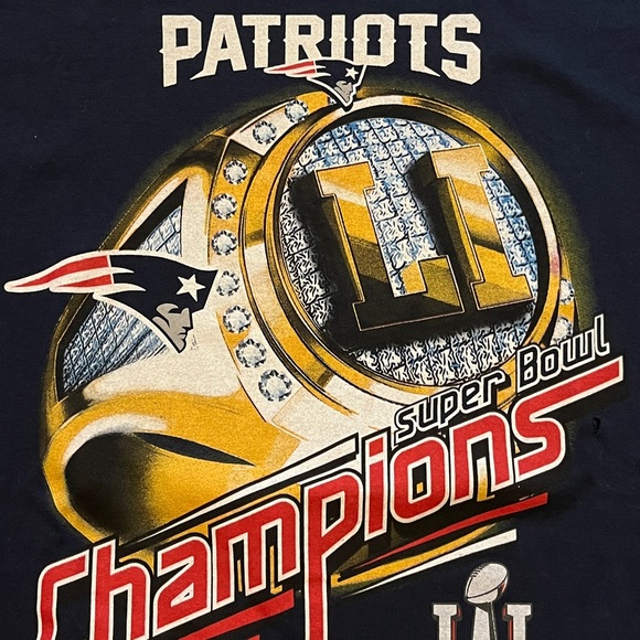 Patriots LI Super Bowl Champions Ring NFL Team Apparel Shirt Size L - Picture 2 of 4